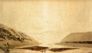 カスパー・ダヴィッド・フリードリヒ Painting - 山岳地帯の川の風景 昼バージョン ロマンチックなカスパール・ダーヴィト・フリードリッヒ